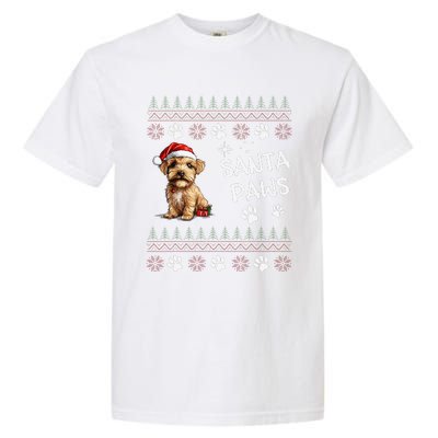 Cute Norfolk Terrier Dog Ugly Christmas Santa Paws Garment-Dyed Heavyweight T-Shirt