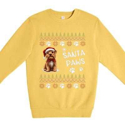 Cute Norfolk Terrier Dog Ugly Christmas Santa Paws Premium Crewneck Sweatshirt