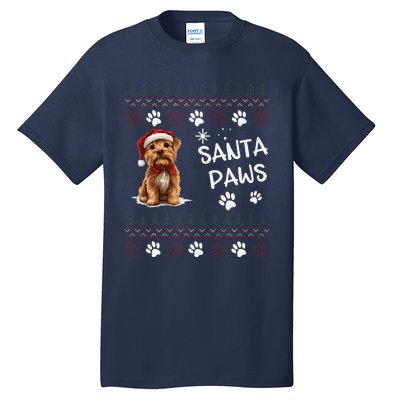 Cute Norfolk Terrier Dog Ugly Christmas Santa Paws Tall T-Shirt