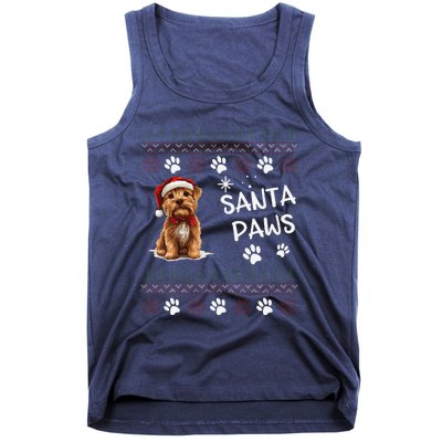 Cute Norfolk Terrier Dog Ugly Christmas Santa Paws Tank Top