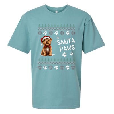 Cute Norfolk Terrier Dog Ugly Christmas Santa Paws Sueded Cloud Jersey T-Shirt