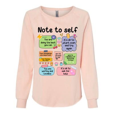 Counselor Note To Self Mental Health School Psychologist Womens California Wash Sweatshirt