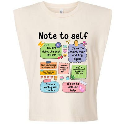 Counselor Note To Self Mental Health School Psychologist Garment-Dyed Women's Muscle Tee