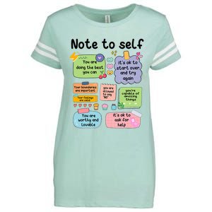 Counselor Note To Self Mental Health School Psychologist Enza Ladies Jersey Football T-Shirt