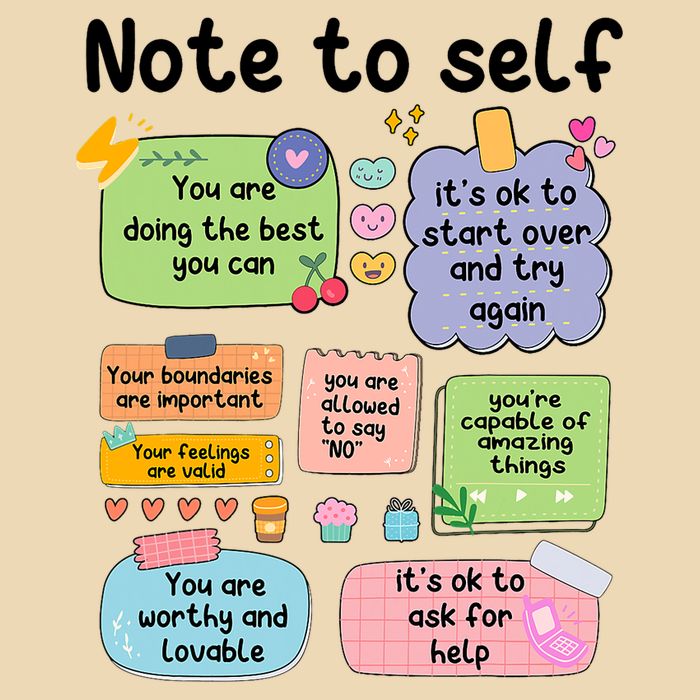 Counselor Note To Self Mental Health School Psychologist Drawstring Bag