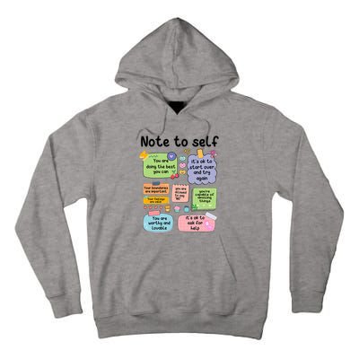 Counselor Note To Self Mental Health School Psychologist Tall Hoodie