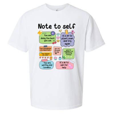 Counselor Note To Self Mental Health School Psychologist Sueded Cloud Jersey T-Shirt