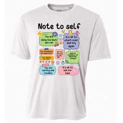 Counselor Note To Self Mental Health School Psychologist Cooling Performance Crew T-Shirt