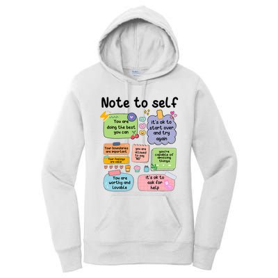 Counselor Note To Self Mental Health School Psychologist Women's Pullover Hoodie