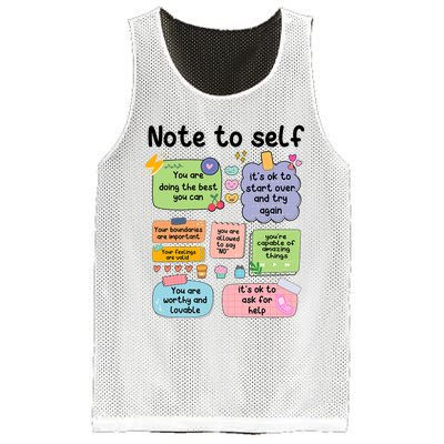 Counselor Note To Self Mental Health School Psychologist Mesh Reversible Basketball Jersey Tank