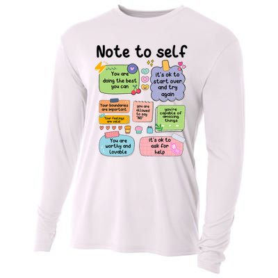 Counselor Note To Self Mental Health School Psychologist Cooling Performance Long Sleeve Crew