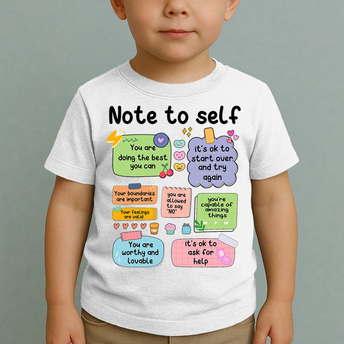 Counselor Note To Self Mental Health School Psychologist Toddler T-Shirt