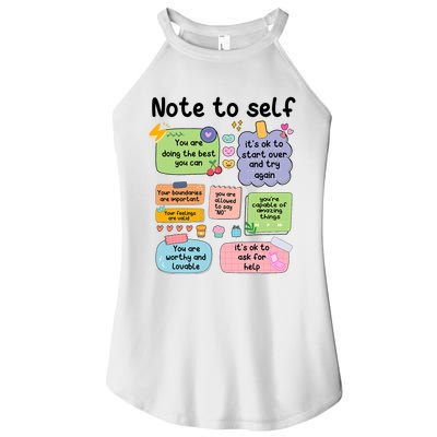 Counselor Note To Self Mental Health School Psychologist Women's Perfect Tri Rocker Tank