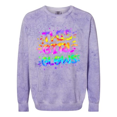 Cute Neon This Girl Glows Colorblast Crewneck Sweatshirt