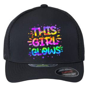 Cute Neon This Girl Glows Flexfit Unipanel Trucker Cap