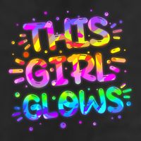 Cute Neon This Girl Glows Trucker Hat