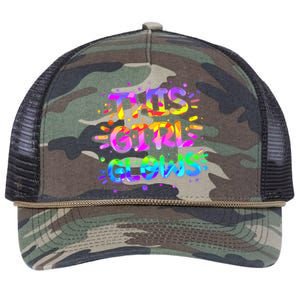 Cute Neon This Girl Glows Retro Rope Trucker Hat Cap