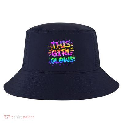 Cute Neon This Girl Glows Cool Comfort Performance Bucket Hat