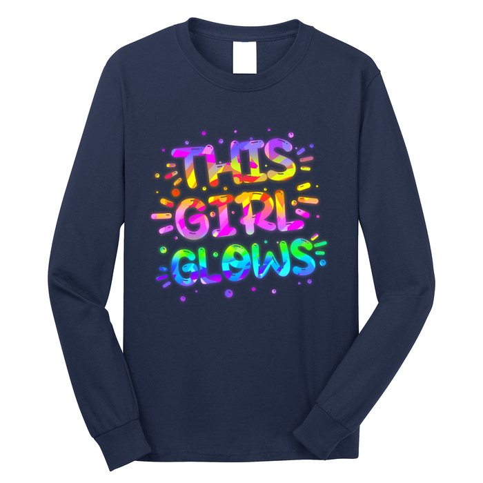 Cute Neon This Girl Glows Long Sleeve Shirt