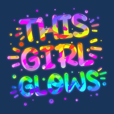 Cute Neon This Girl Glows T-Shirt
