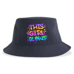 Cute Neon This Girl Glows Sustainable Bucket Hat