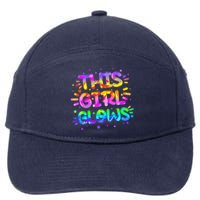 Cute Neon This Girl Glows 7-Panel Snapback Hat