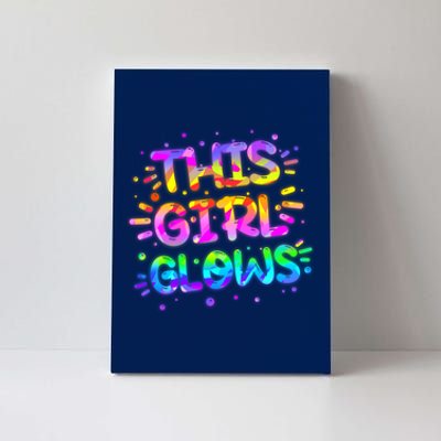 Cute Neon This Girl Glows Canvas