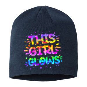 Cute Neon This Girl Glows Sustainable Beanie