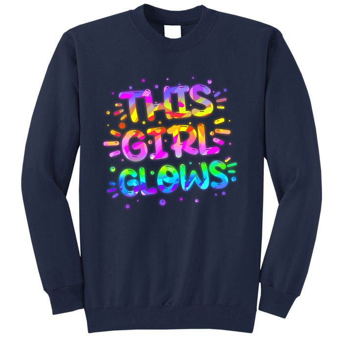 Cute Neon This Girl Glows Tall Sweatshirt