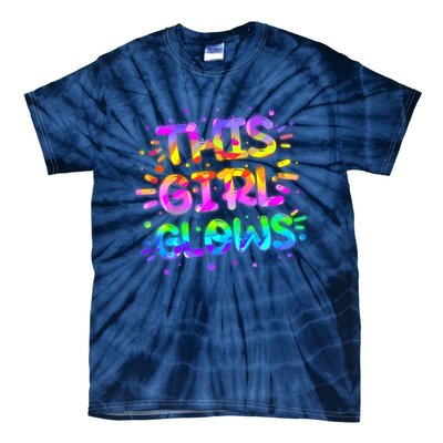 Cute Neon This Girl Glows Tie-Dye T-Shirt