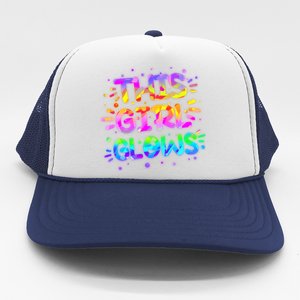 Cute Neon This Girl Glows Trucker Hat