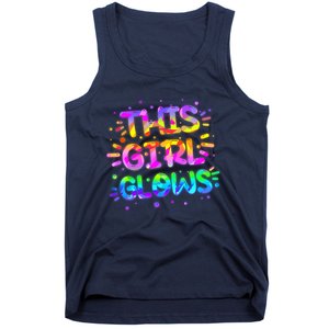 Cute Neon This Girl Glows Tank Top