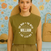 Custom Name The Man The Myth The Legend Garment-Dyed Women's Muscle Tee