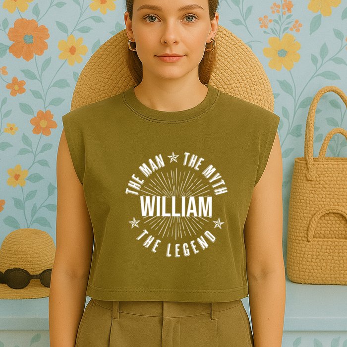 Custom Name The Man The Myth The Legend Garment-Dyed Women's Muscle Tee
