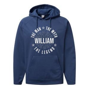 Custom Name The Man The Myth The Legend Performance Fleece Hoodie