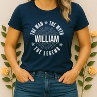 Custom Name The Man The Myth The Legend Womens T-Shirt