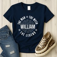 Custom Name The Man The Myth The Legend Womens T-Shirt