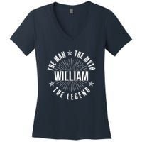 Custom Name The Man The Myth The Legend Women's V-Neck T-Shirt