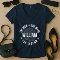 Custom Name The Man The Myth The Legend Women's V-Neck T-Shirt