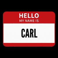 Carl Name Tag Hello My Name Is Carl Full-Length Apron With Pockets