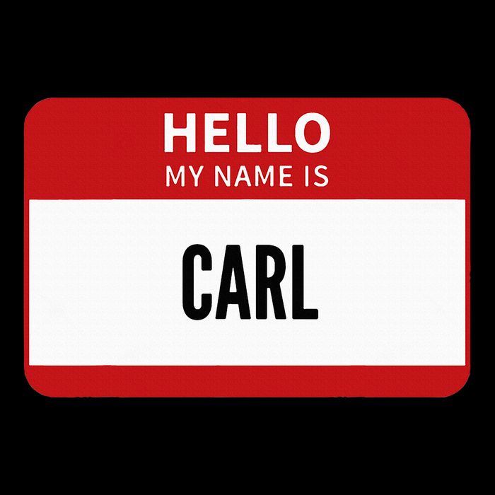 Carl Name Tag Hello My Name Is Carl Full-Length Apron With Pockets