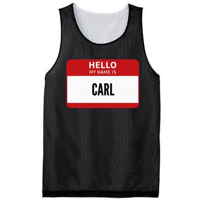 Carl Name Tag Hello My Name Is Carl Mesh Reversible Basketball Jersey Tank