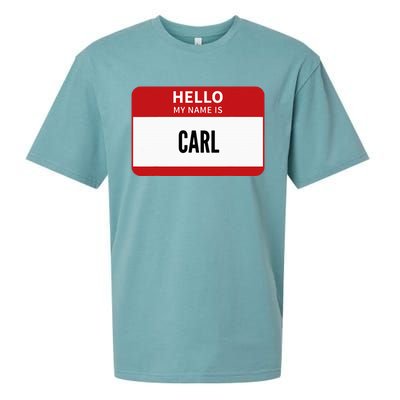 Carl Name Tag Hello My Name Is Carl Sueded Cloud Jersey T-Shirt