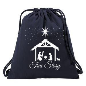 Christmas Nativity True Story Nativity Scene Gifts Drawstring Bag