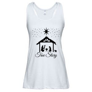 Christmas Nativity True Story Nativity Scene Gifts Ladies Essential Flowy Tank