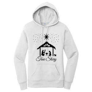 Christmas Nativity True Story Nativity Scene Gifts Women's Pullover Hoodie