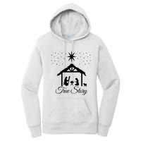 Christmas Nativity True Story Nativity Scene Gifts Women's Pullover Hoodie