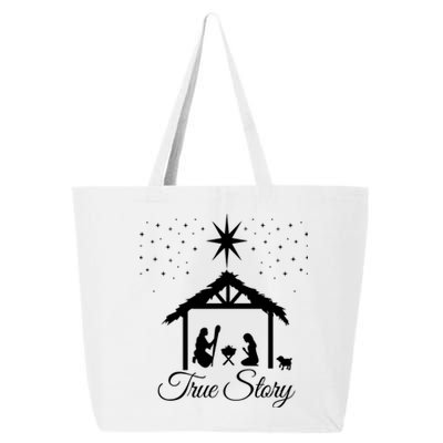 Christmas Nativity True Story Nativity Scene Gifts 25L Jumbo Tote