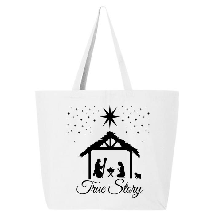 Christmas Nativity True Story Nativity Scene Gifts 25L Jumbo Tote