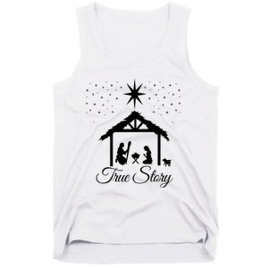 Christmas Nativity True Story Nativity Scene Gifts Tank Top